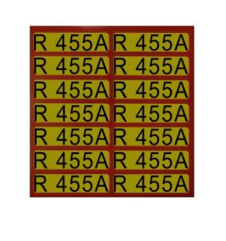 Aufkleber für Richtungspfeile brennbar R455A (1 Satz = 14 St.) brennbar