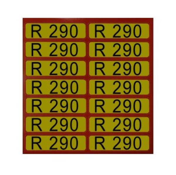 Aufkleber für Richtungspfeile brennbar R290 (1 Satz = 14 St.) brennbar